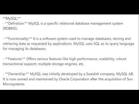 Functional Diff of #sql and #mysql #training #dbas #technology # ...