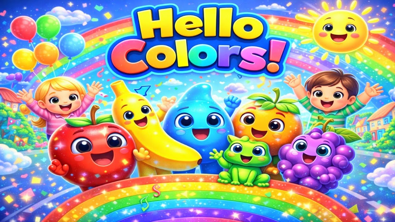 Hello Colors Song 🌈 | Learn Colors with Fun | Kids Rhymes & Nursery Songs