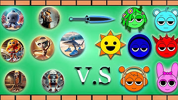 Italian Brainrot vs Sprunki Marble Race || Marble Battle