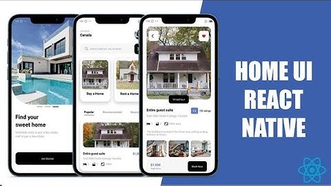 APP UI Design in React Native | Real Estate APP