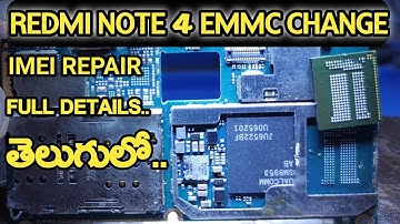 REDMI NOTE 4 EMMC CHANGE | BAD CID DETECTED | IMEI REPAIR | FULL GAUIDE IN TELUGU  | KRISH MOBILES |