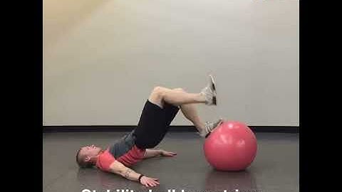 Stability ball hamstring curl with single leg eccentric