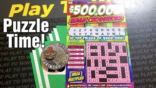 Game Night | Pa Lottery | $500,000 Mega Crossword Puzzle Scratch Off Tickets #lottery