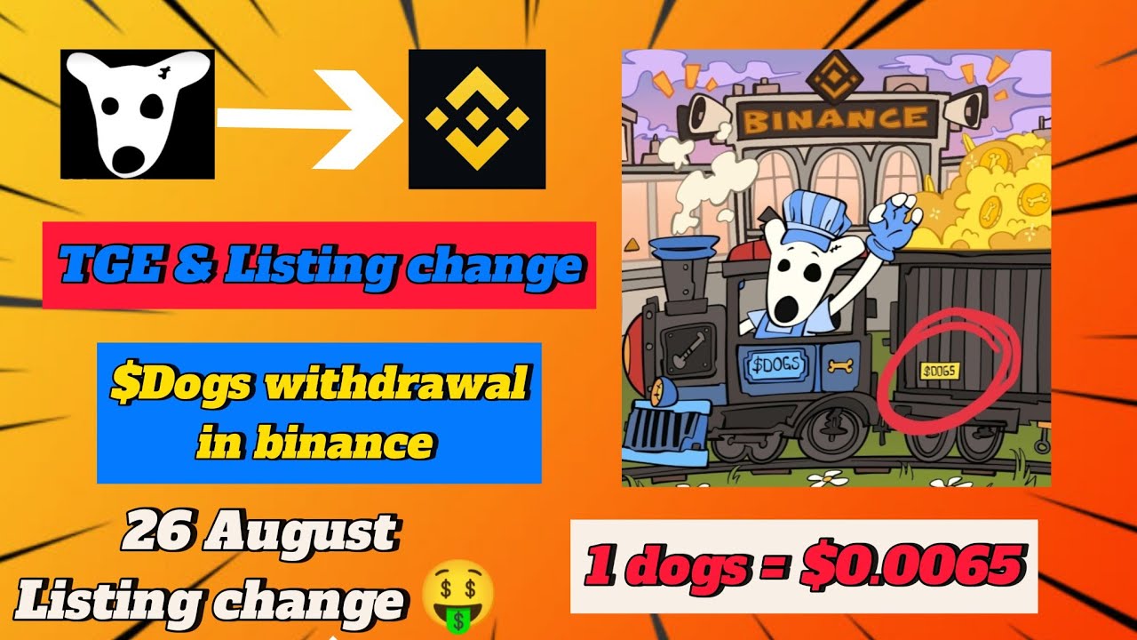 Dogs telegram airdrop | Dogs withdrawal Binance, Dogs Binance Listing News| 1coin = $0.0065