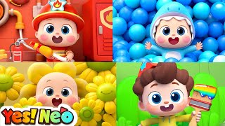 learn colors with color babies magic brush colors song nursery rhyme kids song yes neo