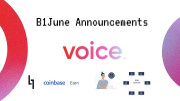 Block One Announces Voice App on EOS + Coinbase Earn and more