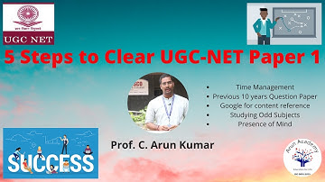 5 Steps to Clear UGC-NET Paper 1 Exam | Tamil | Prof. C. Arun Kumar