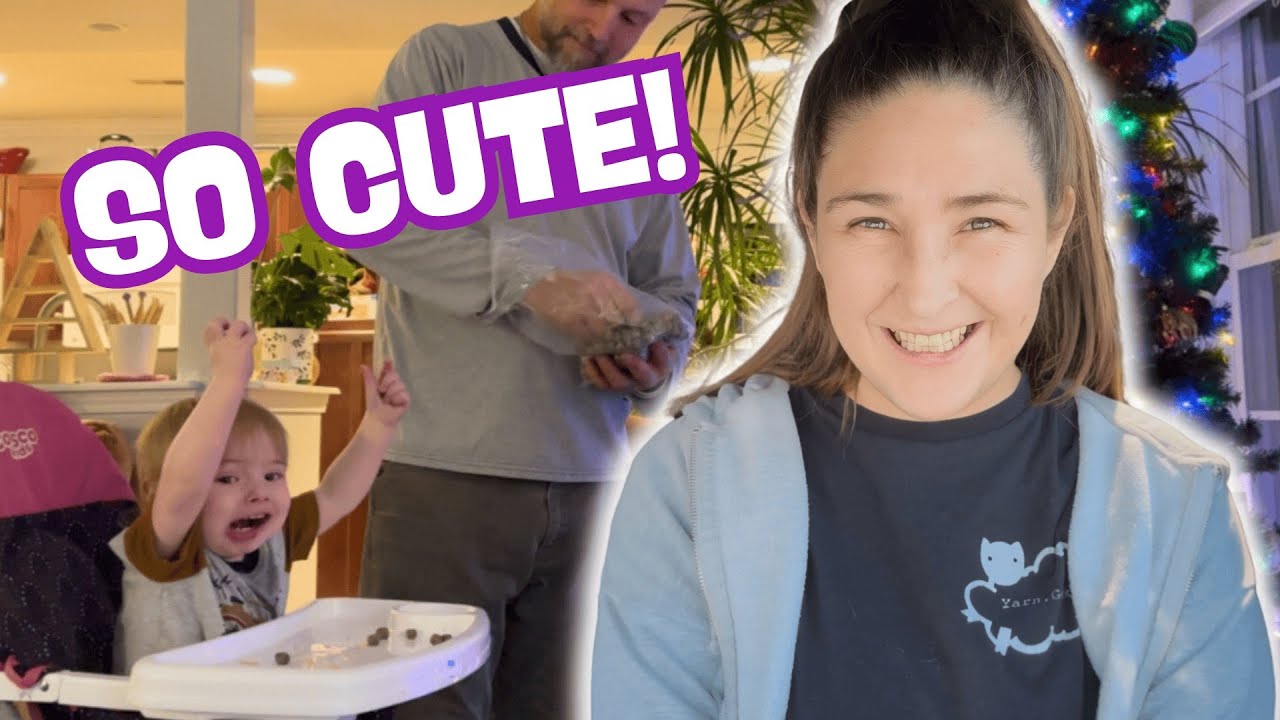 Веселый рождественский день, полный пряжи, объятий с малышом и радости от вязания крючком 🎄🧶