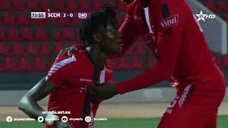 شباب المحمدية 2-0 الدفاع الحسني الجديدي هدف إسماعيل المترجي في الدقيقة 73.