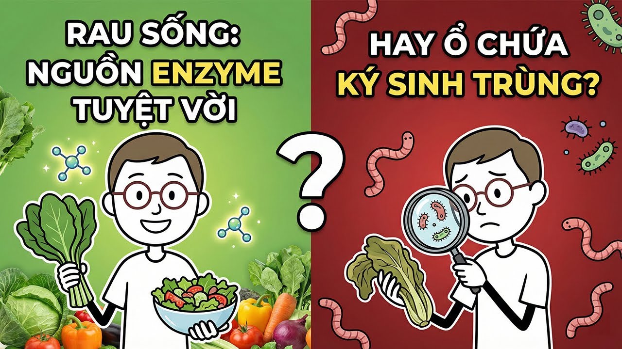 Rau sống: Nguồn Enzyme Tuyệt vời hay Ổ chứa Ký Sinh trùng?