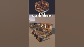 DAY 3 | Building Interiors Until I Become A Pro | Medieval Tavern | Restaurant #minecraftchallenge