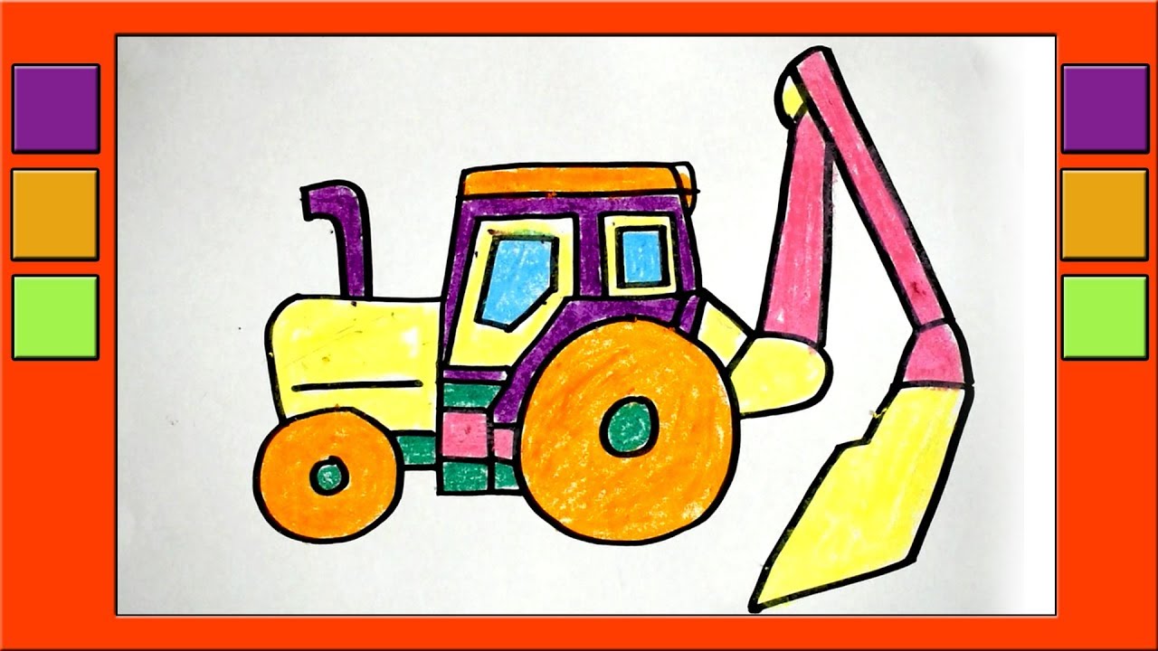 Трактор как нарисовать детям