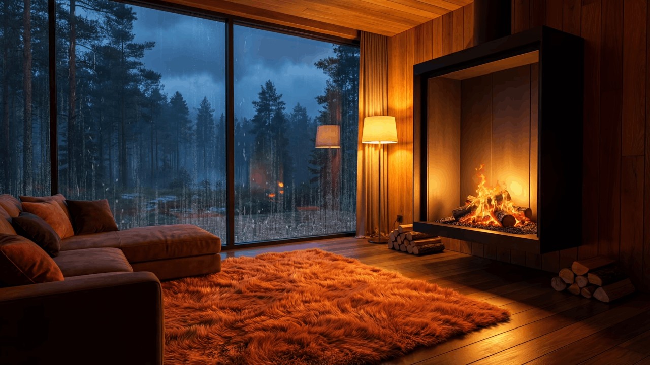 🎹 Soft Piano 24/7 |🌧️ Gentle Rain Outside |🕯️ Calm & Relaxing Ambience