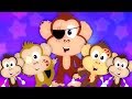 пять маленьких обезьян | страшные детские песни | Five Little Monkeys | Haunted House Russia