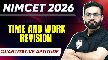 NIMCET 2026 Time and Work Revision | Quantitative Aptitude | NIMCET 2026 | PW NIMCET #nimcet