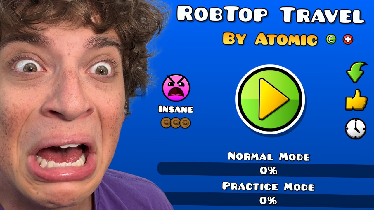 🔴WE BEAT ROBTOP TRAVEL🔴32 MINUTE LEVEL🔴GEOMETRY DASHED🔴