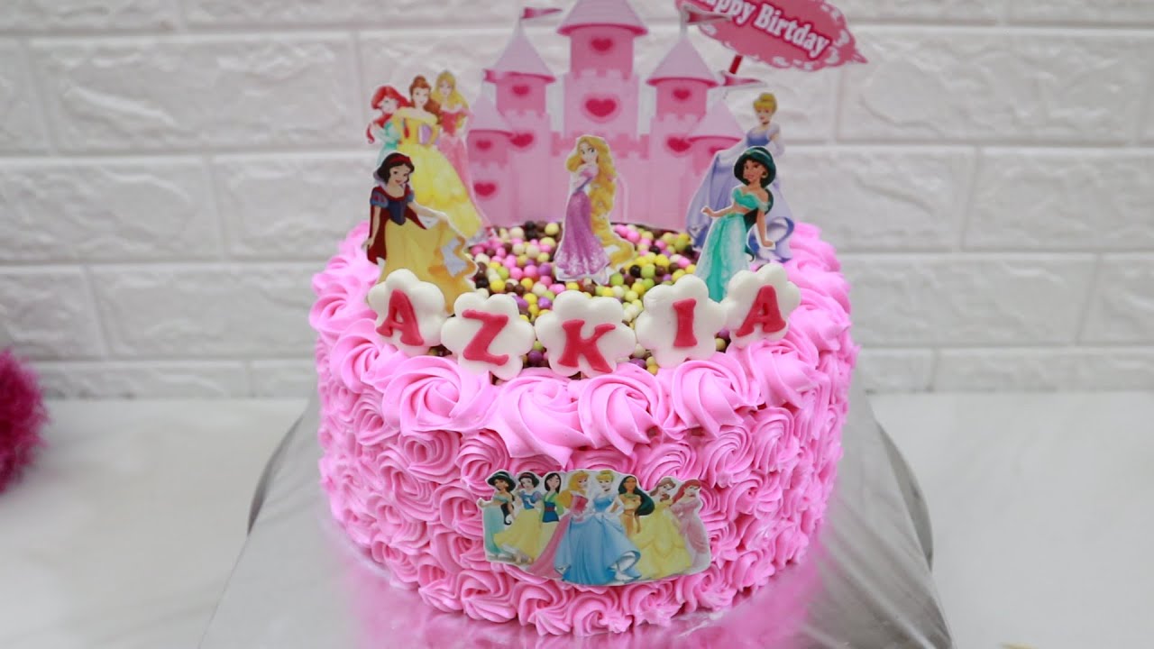 KUE ULTAH anak anak tema PRINCES . YouTube