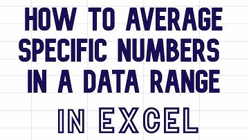 How to Average Specific Numbers in a Data Range in Excel | how to use AVERAGEIF function video