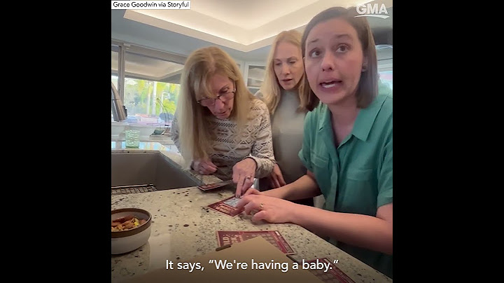 Woman has hilarious reaction after scratch-off pregnancy reveal