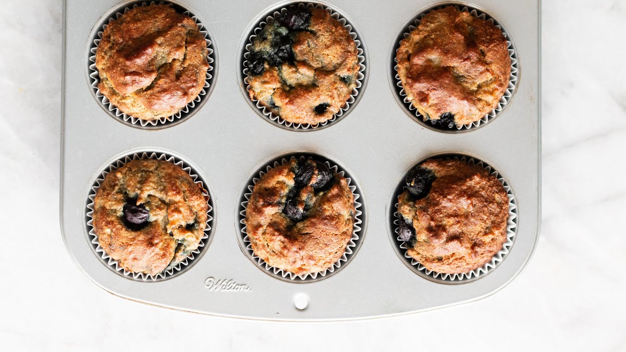 Almond Flour Blueberry Muffins | Gluten-Free, No Added Sugar - YouTube