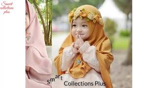 Simple kids hijab style dress//cute baby hijab styles//Stylish Hijab Idea For Kids//abaya with hijab