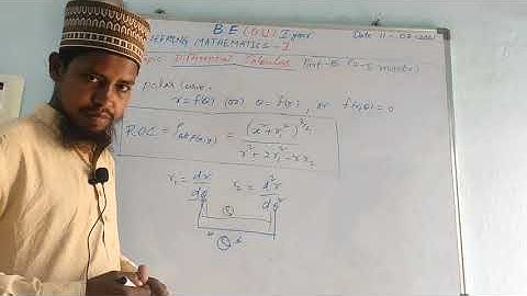 Differential Calculus | find the Radius of curvature of given curve M-I Engineering Mathematics - I
