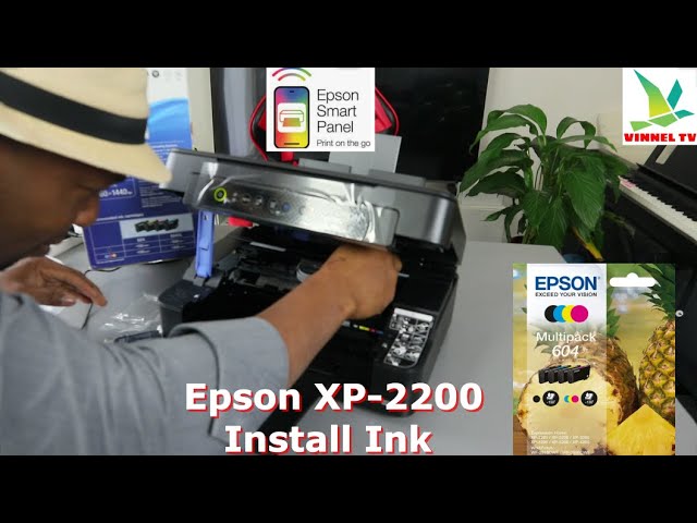 How to Install Ink Cartridges on Epson Printer Epson XP-2200 Wireless  Printer 