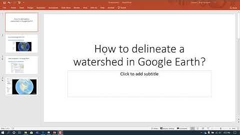 How to delineate a watershed in Google Earth?
