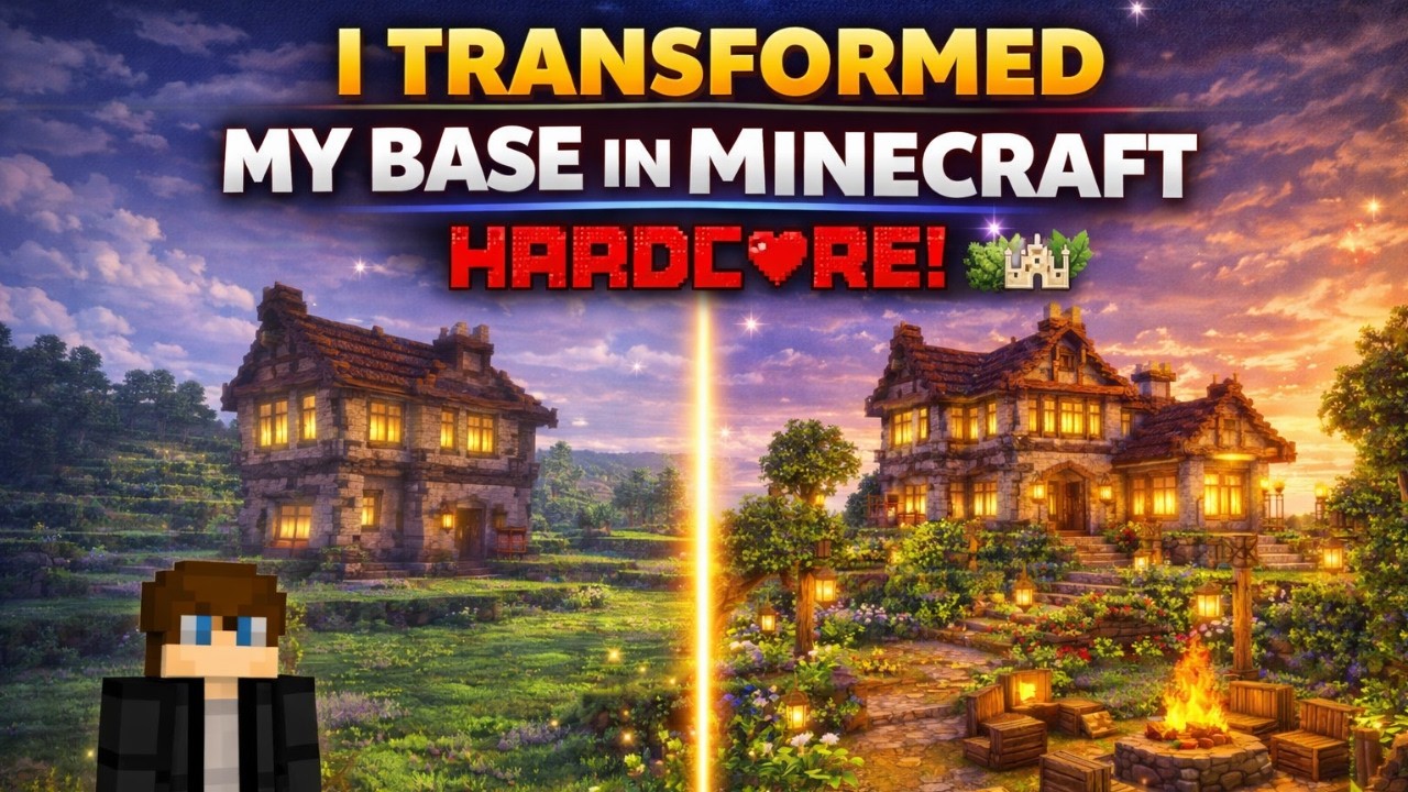 I Transformed My Base In Minecraft Hardcore! 🌿🏰 - YouTube