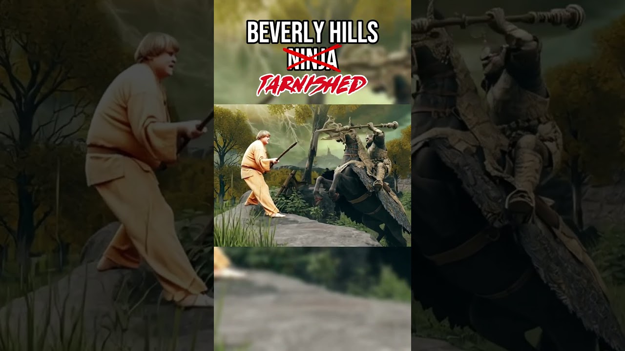 Everybody Was Kung Fu Fighting #eldenring #memes #ai #beverlyhillsninja #shorts