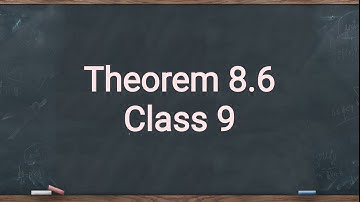 Theorem 8.6 class 9 The diagonals of a parallelogram bisect each other.see description below
