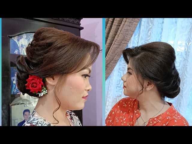 sanggul simpel praktis rambut tipis ngejar waktu  makeup bunda asih class=