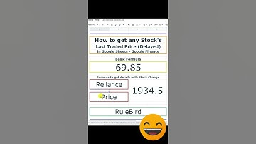 How to get Real-time Stock Price in Google Sheet  #Shortcuts​ with #Shorts