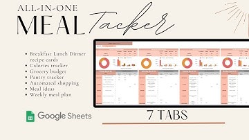 Meal Planner Spreadsheet Tutorial for Google Sheets  | Automated Shopping list
