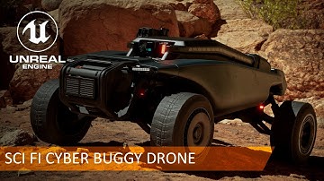 SciFi Cyber Buggy Drone Unreal Engine Asset