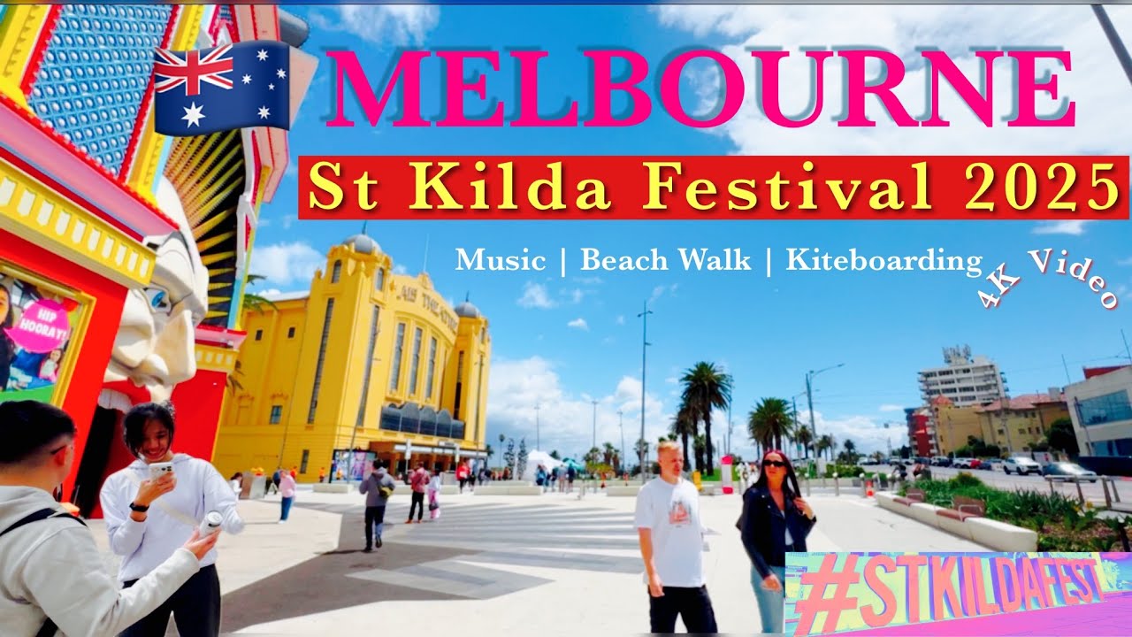 Melbourne ST KILDA FESTIVAL 2025 | Australia’s Biggest Summer Festival | LIVE Music & Beach Walk
