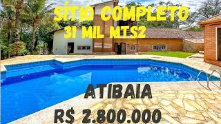 Sítio Atibaia 31 mil mts terreno , completo , Campo de futebol , pista caminhada , linda vista