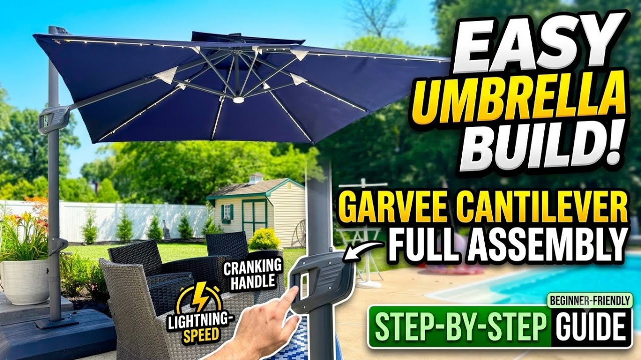 crank patio umbrella instructions Yaheetech 13FT Double-Sided w/Base 12 Ribs Vented, Tan Why Patio Umbrella Cranks Are