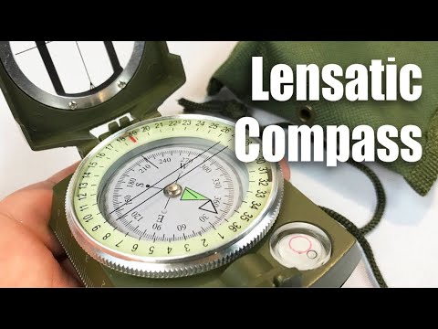 GWHOLE Military Lensatic Sighting Compass Waterproof for Outdoor Activities