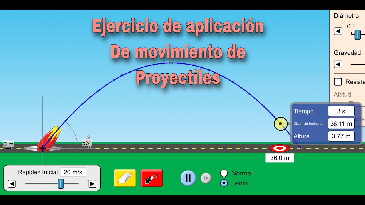 FISICA (CLASE 47 - 7) - APLICACION DE movimiento parabólico - EJERCICIO