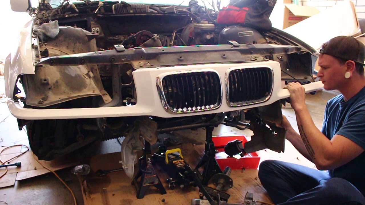 Bmw E36 Front clip removal YouTube