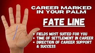 Career marked in your palm - Best placement for FATE LINE