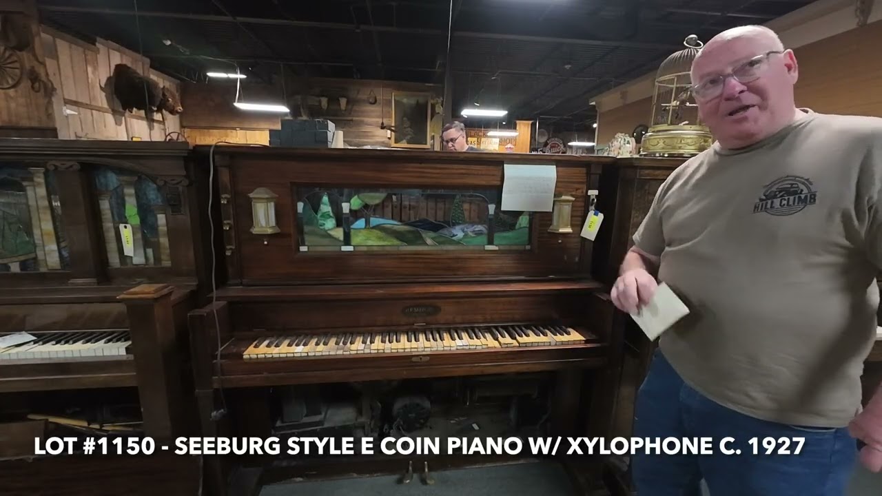 LOT #1150 - Seeburg Style E Coin Piano w/ Xylophone c. 1927 - YouTube