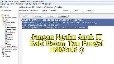 Cara Membuat TRIGGER Backup Data Otomatis pada Database MySQL
