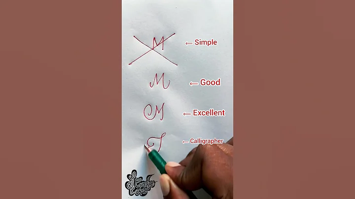 ‎How to write stylish in calligraphy | M letter | Cursive handwriting style