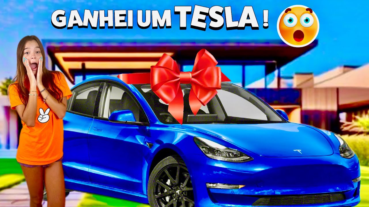GANHEI UM TESLA DE PRESENTE DE ANIVERSÁRIO! O Carro dos Meus Sonhos!