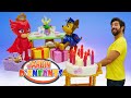 Vidéo en français avec Romain et les Pyjamasques. Jardin d'enfants #92. Joyeux anniversaire, Bibou!