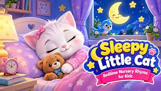 🐱 Sleepy Little Cat 🌙 | Bedtime Nursery Rhyme for Kids | Sweet Dreams 3D Animation