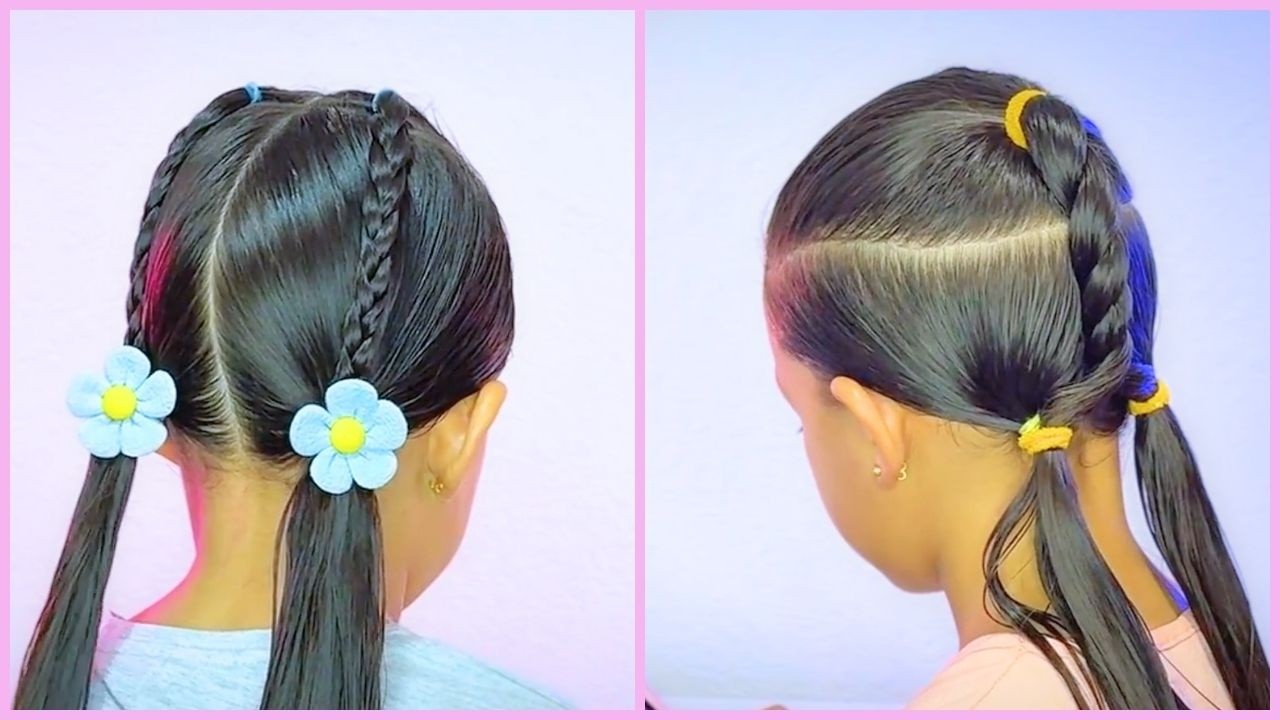 Como fazer Penteados infantis fáceis e rápidos para escola | penteados simples para meninas