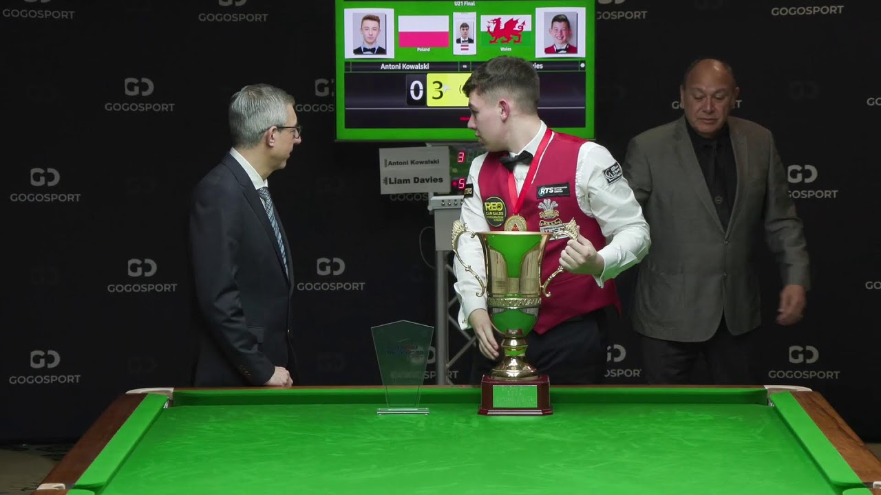 European Snooker Championships - U21 Final: Antoni Kowalski vs Liam Davies